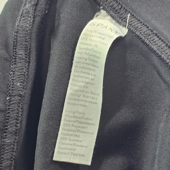 Spanx Leggings Womens XL Faux Vegan Leather Black High Rise Crop Ankle 2437 - Picture 12 of 14